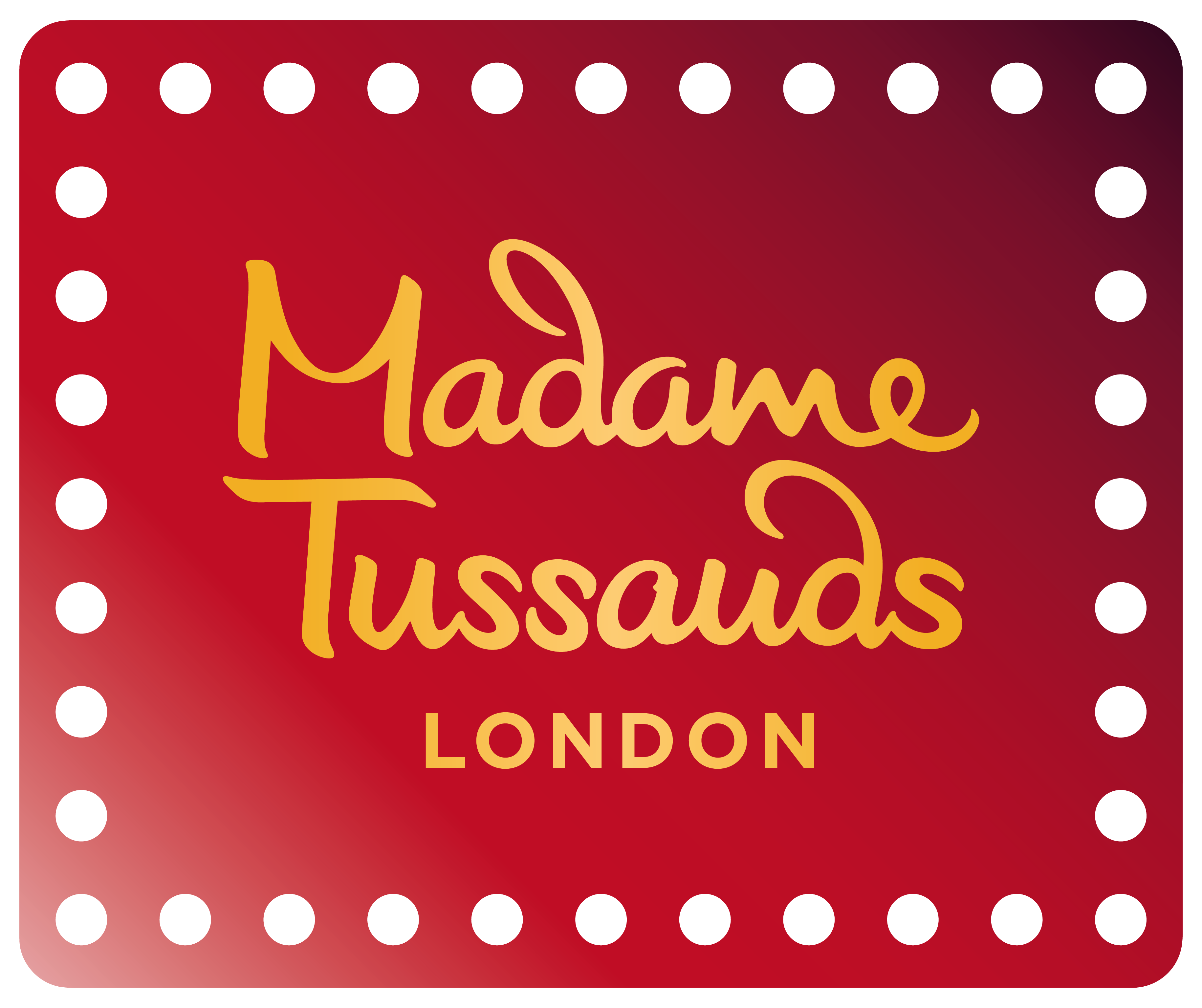 Madame Tussauds London logo in red